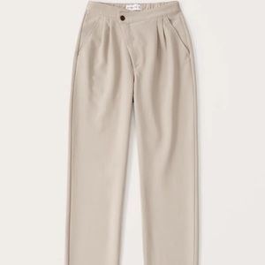 Tailored Menswear Dad Pants- Khaki